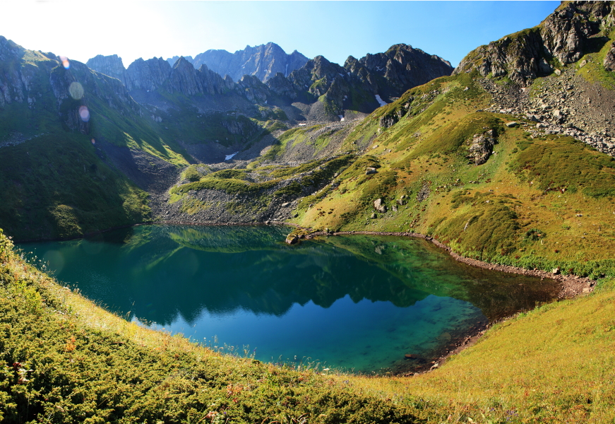 Голубое озеро и Турьи горы